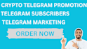 do crypto telegram promotion, crypto telegram marketing, telegram subscriber