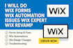 do wix forms, wix booking and wix automation issues ,wix expert, wix revamp