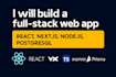 build a full stack web app using react, nextjs, nodejs, and postgresql