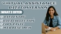 do data entry, excel, admin support work, email, copy paste