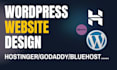 ionos godaddy hostinger build mordern wordpress wix webador website quick design