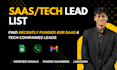 build a b2b targeted lead list for your saas or tech startup