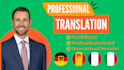 manually translate from english to spanish italian german french and vice versa