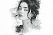 make drawing potrait with watercolour painting