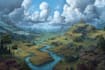 do fantasy background and landscape