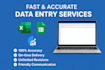 accurate data entry, web research, copy paste and excel tasks