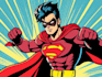 make a superhero pop art