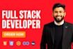 develop a custom responsive website as a fullstack developer