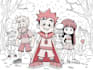 draw superb line art, illustrations and cartoon characters