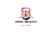 design funky beach side gym logo