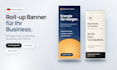 design a professional roll up banner for your business