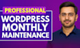 provide wordpress website maintenance, help and support monthly