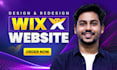 create wix website design redesign wix, develop wix landing page, wix velo code