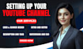 create and setup youtube channel