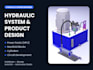 complete hydraulic power pack design, 3d modeling, rendering and simulation