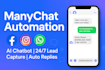 do manychat automation chatbot for facebook, instagram and whatsapp chatbot