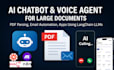 build ai chatbot large documents PDF parse manuals langchain llm openai make n8n