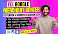 fix google merchant center suspension misrepresentation