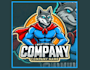 create superhero mascot character and business logo