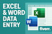 be your data entry expert in excel, word and data conversion