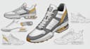 design 3d shoe tech pack, footwear technical drawing and 3d shoe flat sketches