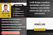 create luxury and minimalist business card with qr code