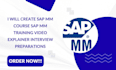create sap mm course sap mm training video explainer interview preparations