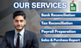 excel models, financial reports and payroll tax preparation