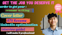 provide resume writing, cover letter and linkedin services