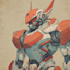 draw amazing character mecha robot illustration