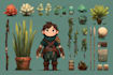 do 2d game character design and assets