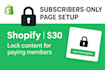 create a subscribers only locked page