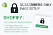 create a subscribers only locked page