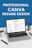design a professional eye catching resume using canva