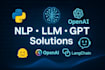 build powerful nlp, llm, gpt, rag and chatbot solutions using pyhton