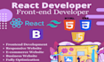 responsive frontend websites using HTML, CSS, javascript, react, and bootstrap