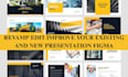 revamp edit and improve your presentation, pitch deck design in powerpoint figma
