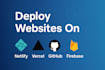 deploy static website on netlify, vercel , github and more