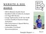 provide website and SEO audit with actionable insights