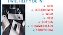 walden, chamberlain, wgu,sophia, study com, hesi, teas, ged, lockdown