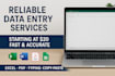 provide reliable data entry services