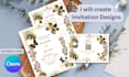 create wedding invitation design on canva for etsy
