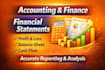 accounting and finance, word exel, bookkeeping and economics