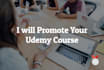 promote your udemy course