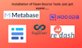 setup self hosted nocodb, grafana, baserow, redash on your machine