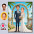 make personalized wedding couple caricatures gift
