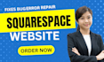 build squarespace website, redesign squarespace, squarespace website development
