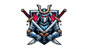 design samurai, robot, knight, sword, warrior, logo with unlimited revision