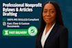 draft nonprofit bylaws and articles of incorporation for 501c3 proposal approval