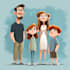 draw cartoon family portrait